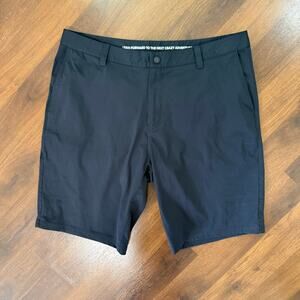 Rhone Commuter Shorts 10.5" Inseam Athleisure Golf Preppy Casual Black Sz 38